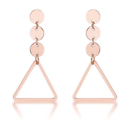 Trendy Triangle Stainless Steel Drop Earrings