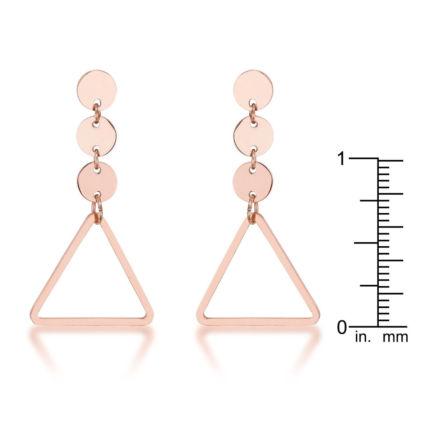 Trendy Triangle Stainless Steel Drop Earrings