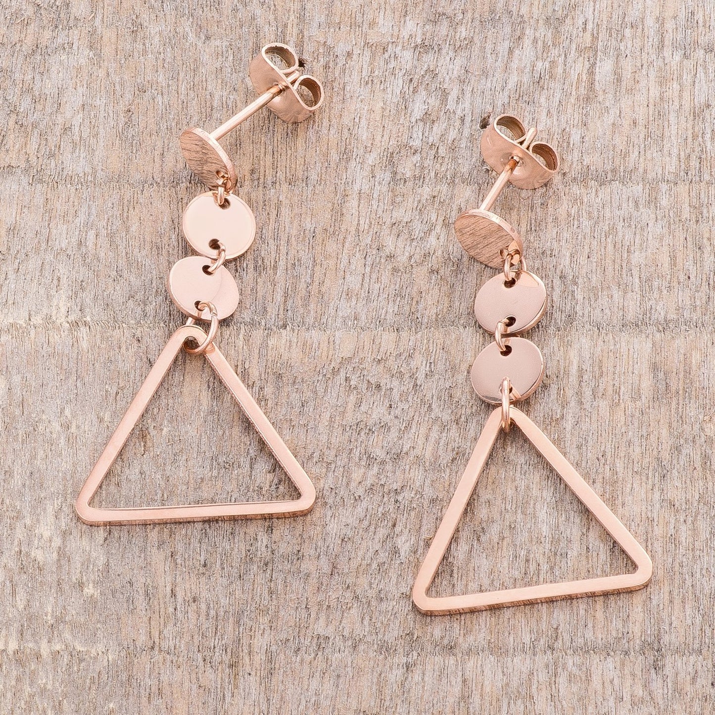 Trendy Triangle Stainless Steel Drop Earrings