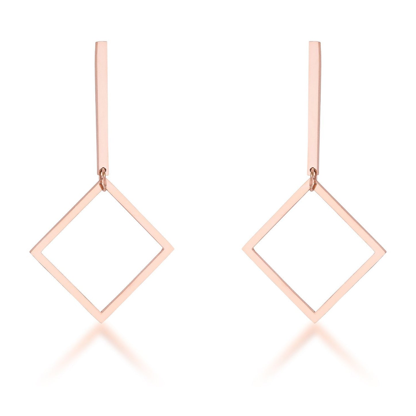 Trendy Geometric Stainless Steel Drop Earrings