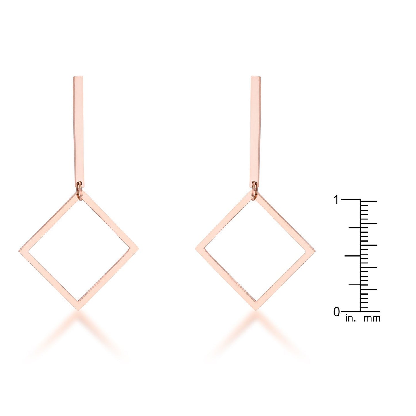 Trendy Geometric Stainless Steel Drop Earrings