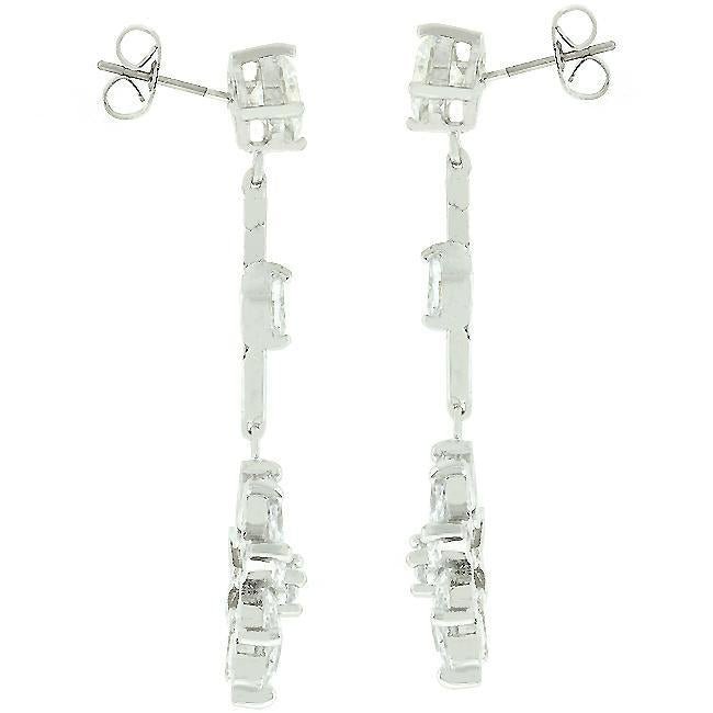 Star Cubic Zirconia Drop Earrings