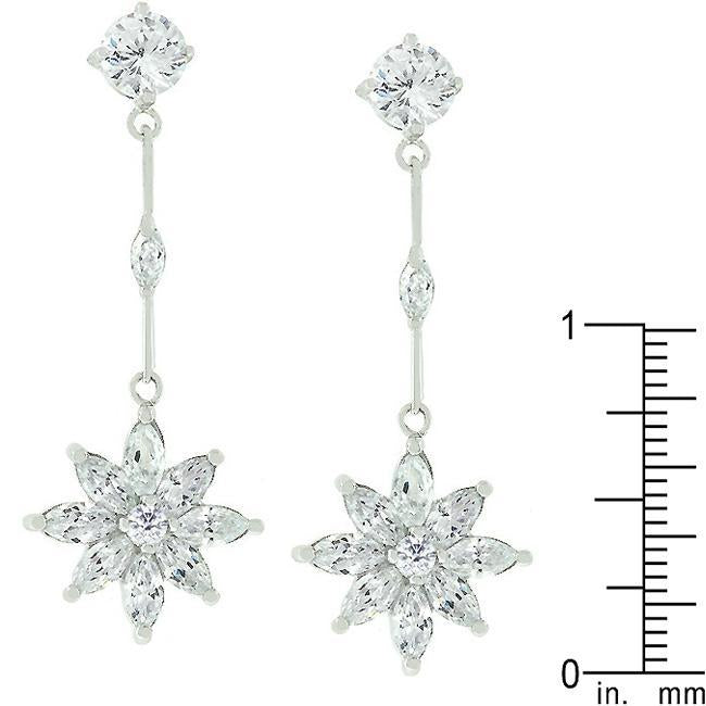 Star Cubic Zirconia Drop Earrings