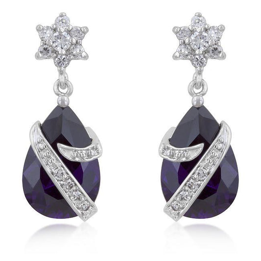 Royal Wrapped Amethyst Earrings