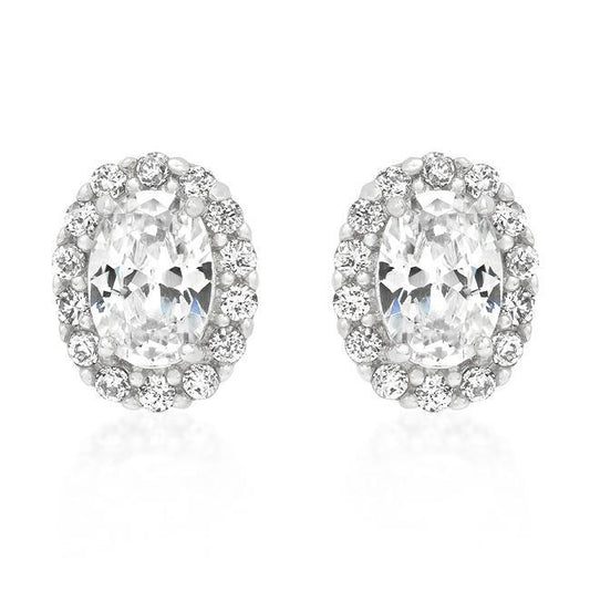 Clear Stone Estate Earrings