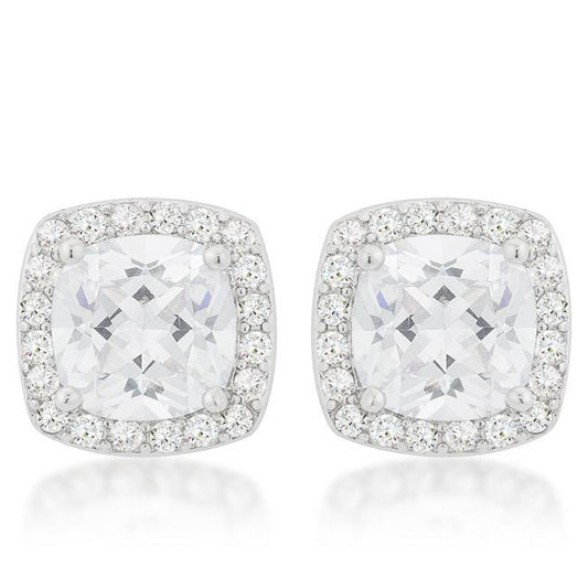 Pave Halo Earrings