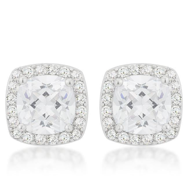 Pave Halo Earrings