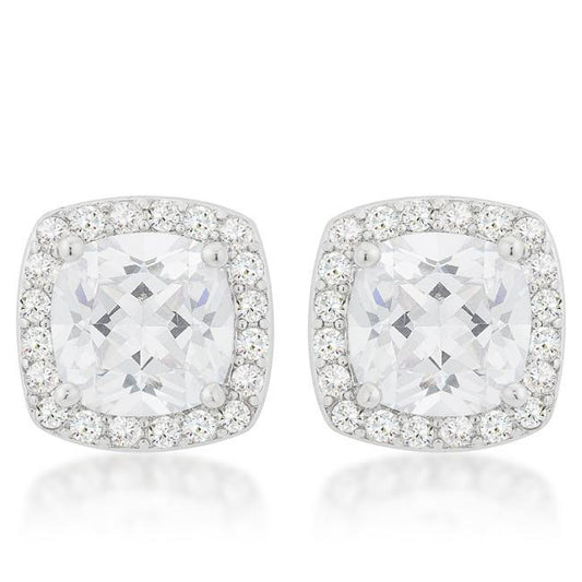 Pave Halo Earrings