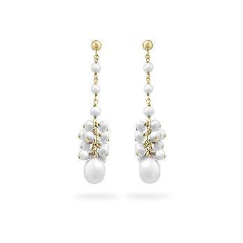 Yellow Gold Pearl Drops