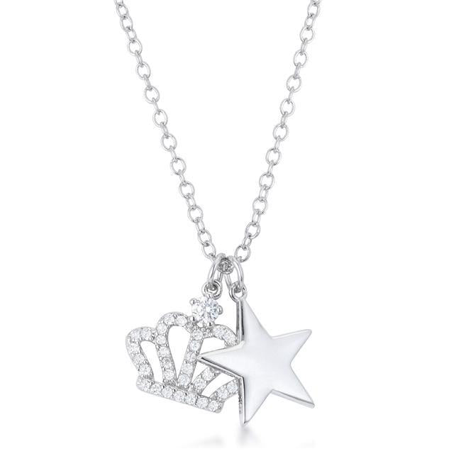 Vanessa Crown &amp; Star Charm 0.4 ct Pendant