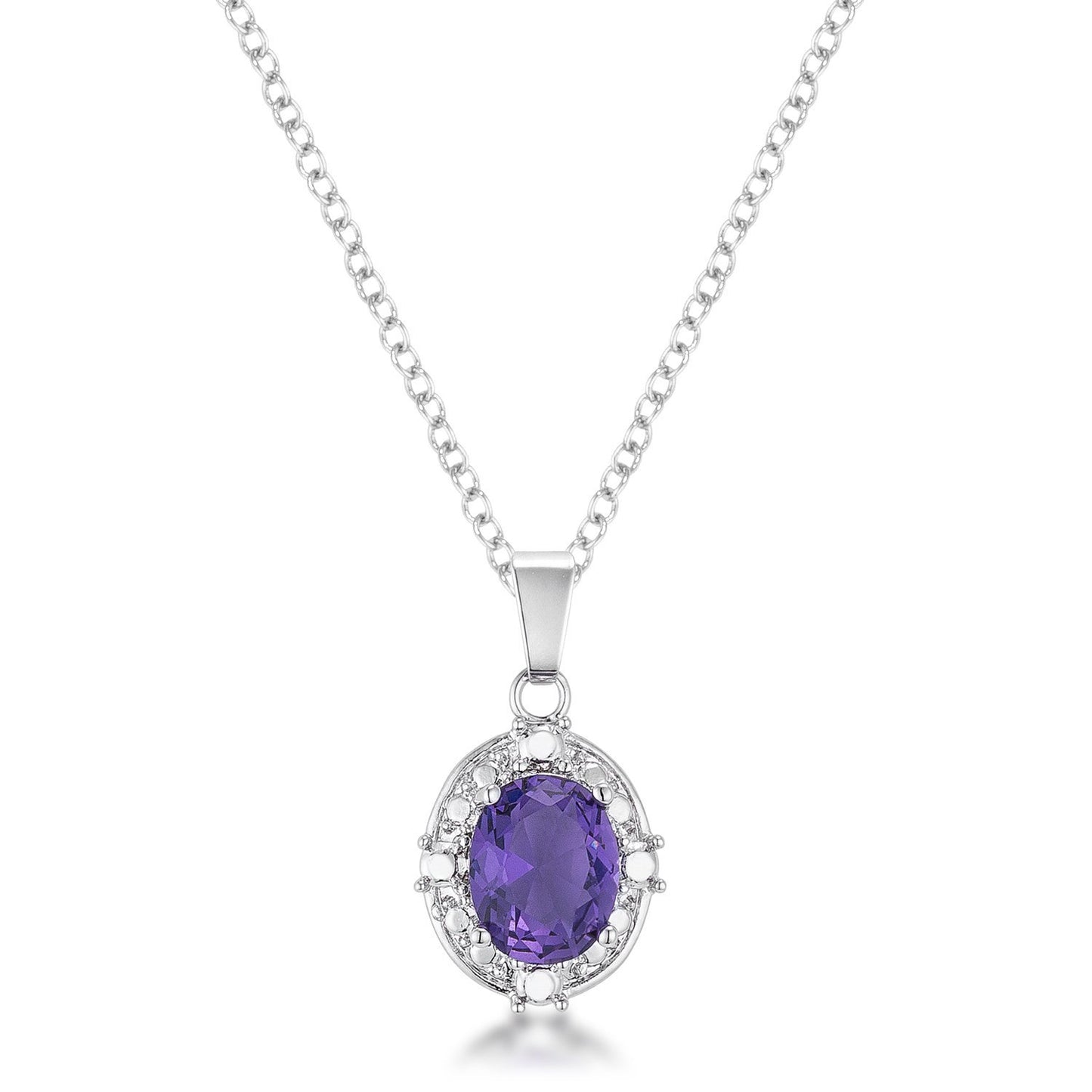 10mm CZ Amethyst Fashion Pendant