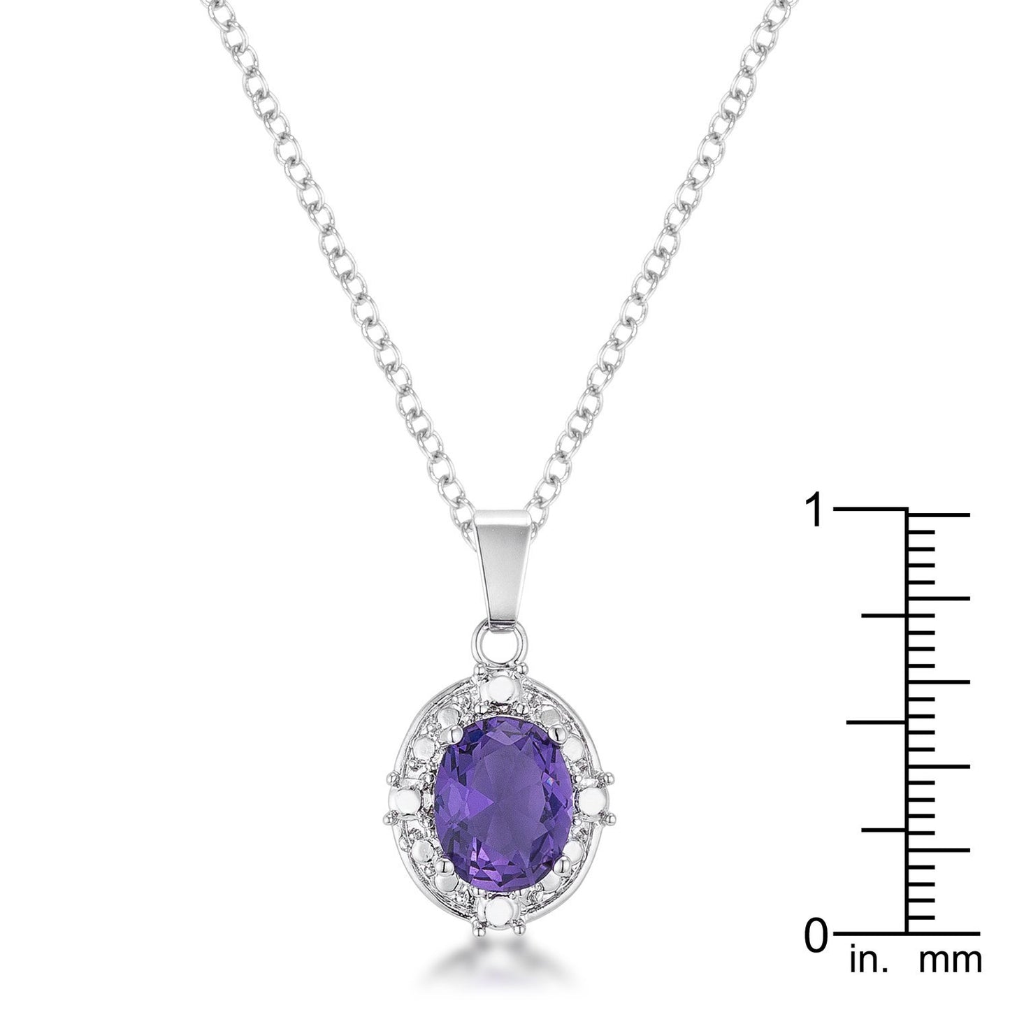 10mm CZ Amethyst Fashion Pendant