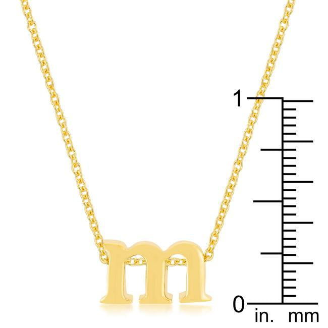 Golden Initial M Pendant