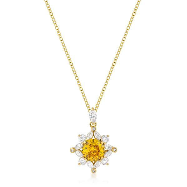 Classic Sun Pendant in Goldtone