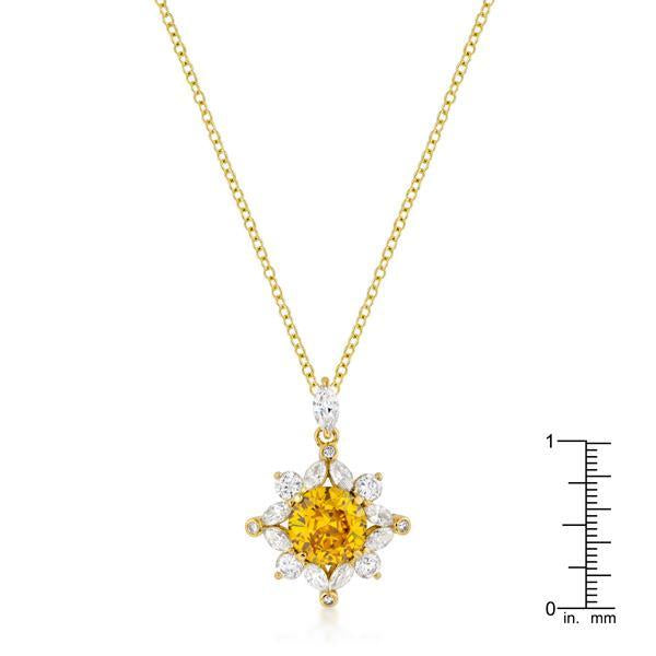 Classic Sun Pendant in Goldtone