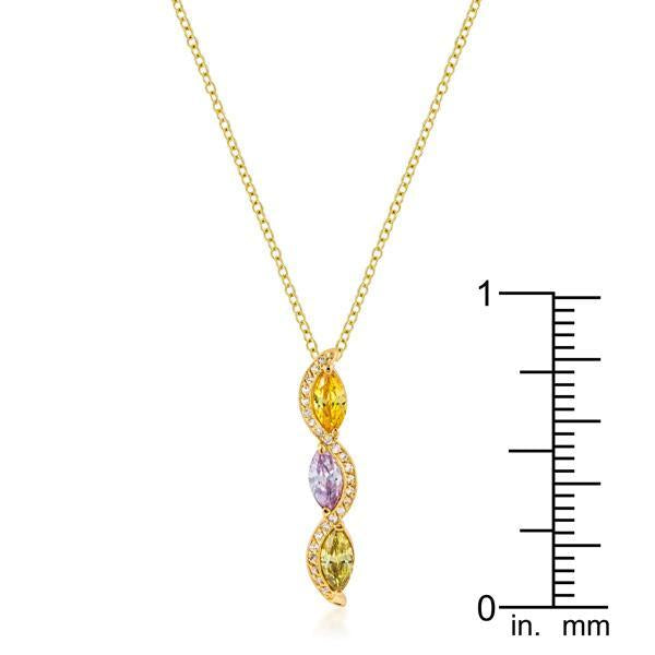 Golden Marquise Teardrop Pendant