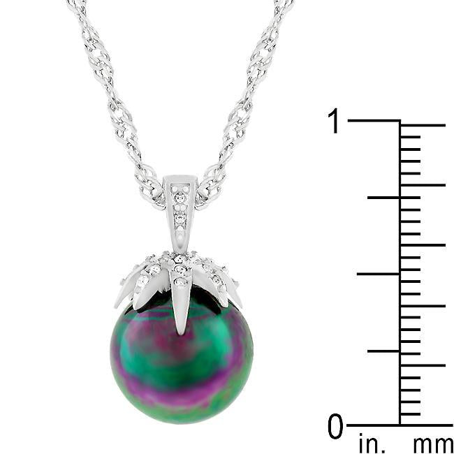 Leafed Tahitian Pearl Pendant