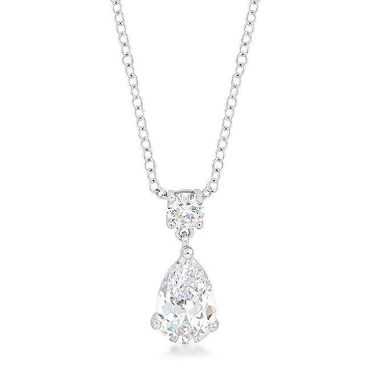 Chandelier Pear Cubic Zirconia Pendant