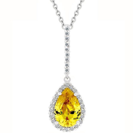 Yellow Tear Drop Pendant