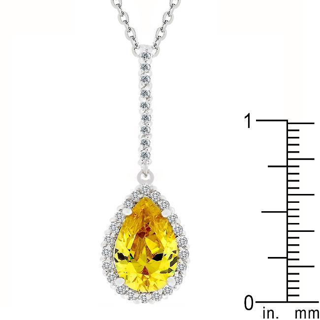 Yellow Tear Drop Pendant