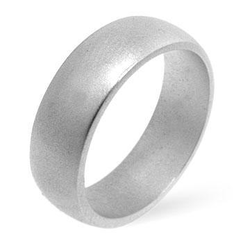 Matte Silver Wedding Band