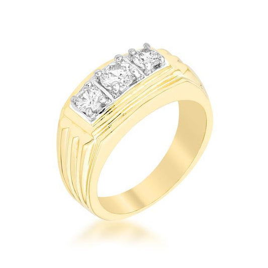 Cubic Zirconia Radiant Solitaire Ring