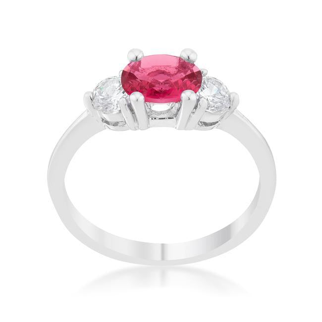 Oval Quartet Cubic Zirconia Ring