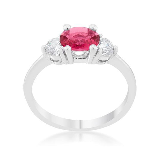 Oval Quartet Cubic Zirconia Ring