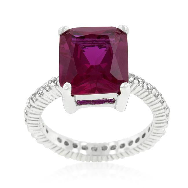 Radiant Cut Ruby Engagement Ring