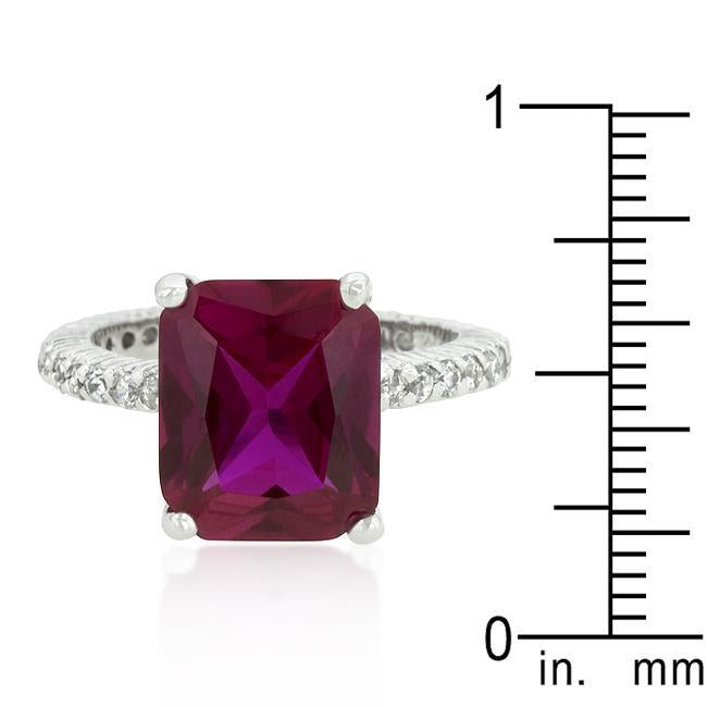 Radiant Cut Ruby Engagement Ring