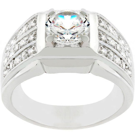 Jasmine 5.65ct CZ Two-Tone Engagement Ring