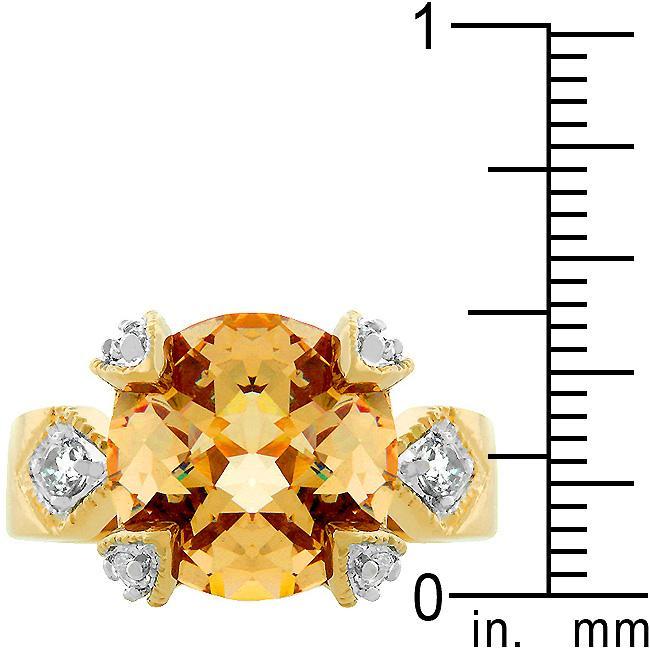 Yellow Cubic Zirconia Fashion Ring