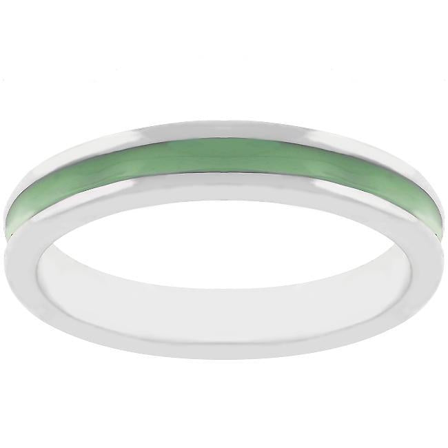 Green Enamel Eternity Ring