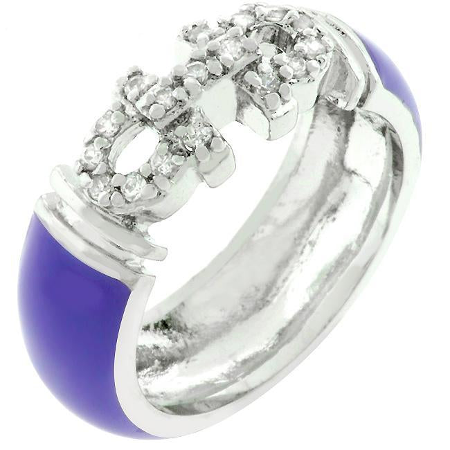 Laced Enamel Eternity Band