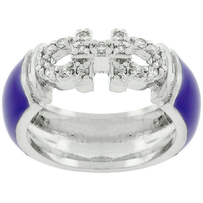 Laced Enamel Eternity Band