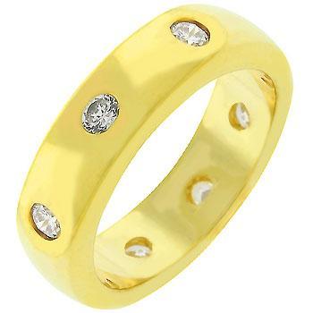 Rhodium Plated Eternity Stackable Band