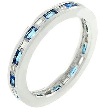 Rhodium Plated White Eternity Ring