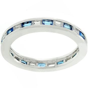 Rhodium Plated White Eternity Ring