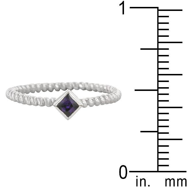 Classic Petite Lavender Purple Solitaire Ring