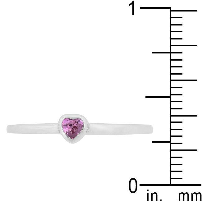 Ruby Red Heart Solitaire Ring