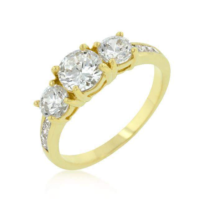 Golden Milgrain Texture Engagement Ring