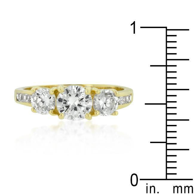 Golden Milgrain Texture Engagement Ring