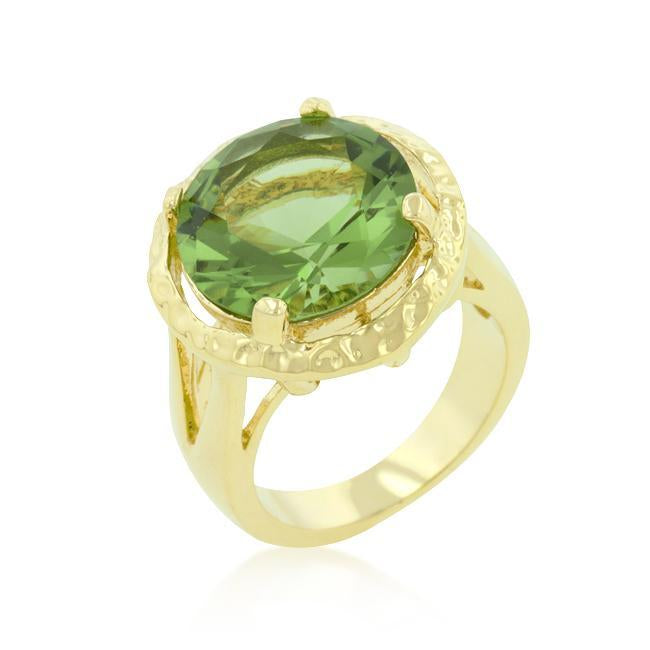 Emerald Green Classic Cocktail Ring