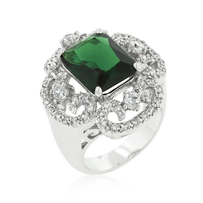 Apple Green Heart Ring