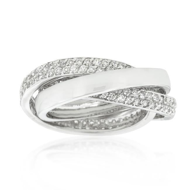 Rhodium Plated Stackable Ring Set