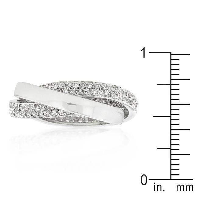 Rhodium Plated Stackable Ring Set