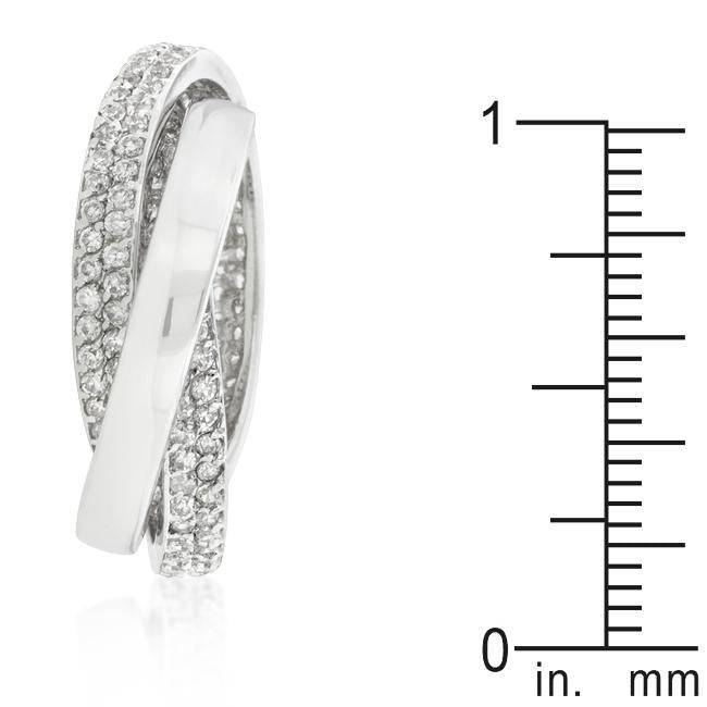 Rhodium Plated Stackable Ring Set