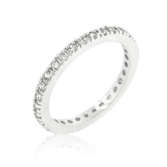Alternating Cubic Zirconia Eternity Band