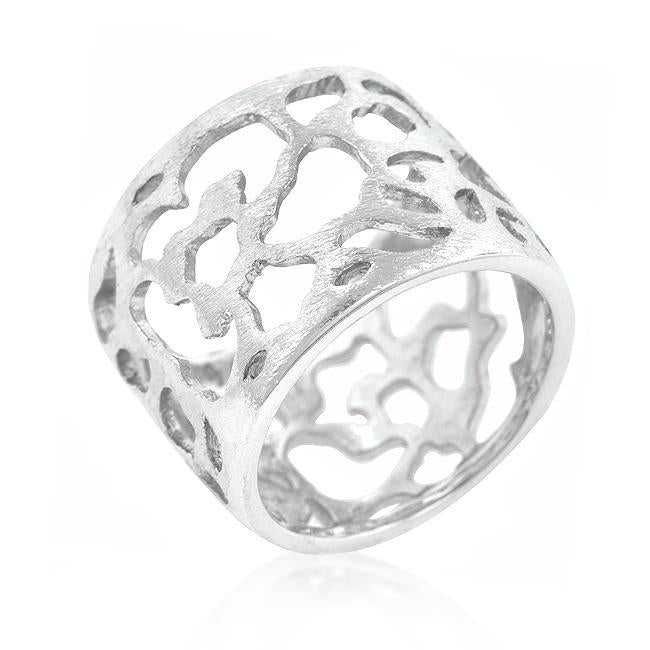 Multi-Cubic Zirconia Floral Golden Ring