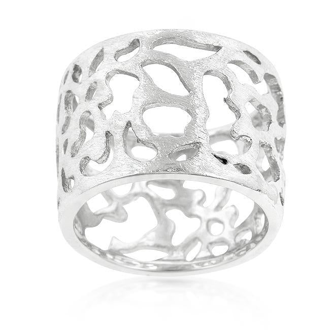 Multi-Cubic Zirconia Floral Golden Ring